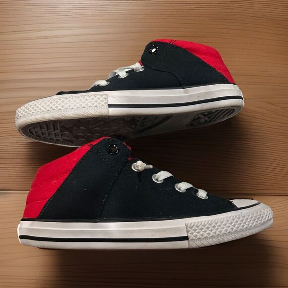 Converse All Star Chuck Taylor Axel Mid Top Size 3 Youth Black & Red - Picture 2 of 7